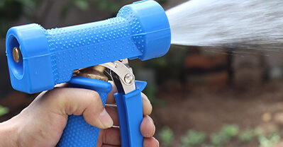 A high-quality, professional-grade hose nozzle